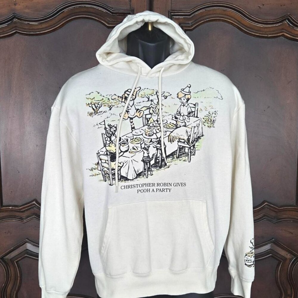 Disney Winnie the Pooh Christopher Robin Gives Pooh a Party Hoodie Size Small